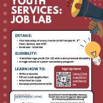 Join us for job lab on October 3rd. The link to sign up is in our bio! Youth Services: Job Lab Job Lab Details: • First Saturday of every month • In-person (60 Temple Pl, 5th Floor, Boston, MA 02111) • 10:00 AM – 12:00 PM Eligibility: • Transition age youth (14-21) with a documented disability • In high school or a post-secondary program Learn How To: • Write a resume • Fill out a job application • Interview for a job • Develop professional skills Image description: Dark red flyer promoting Boston Center for Independent Living's monthly youth job lab.